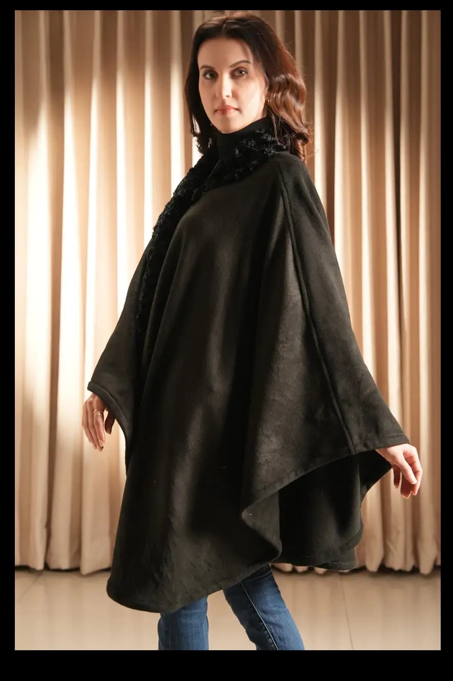 Fur Collar Cape