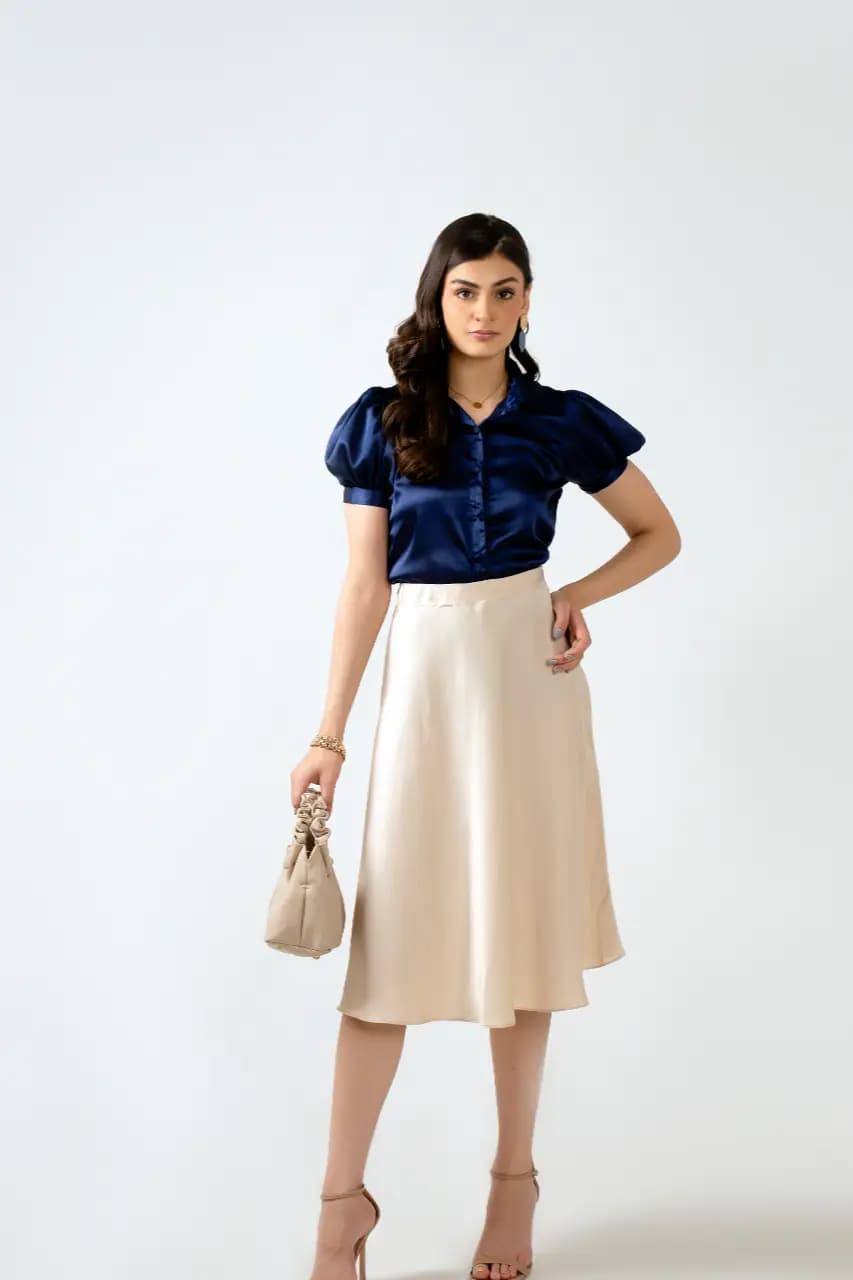 Ivory Midi Skirt