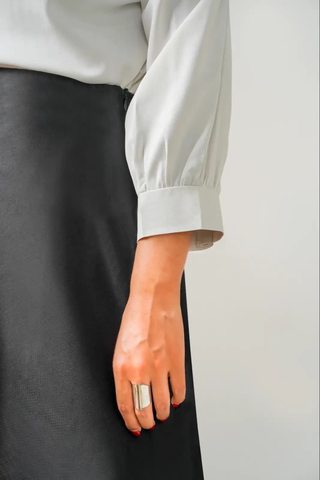 White Bishop Sleeve Blouse